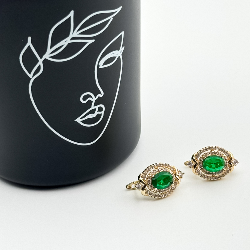 Cercei placati cu aur 18K – CRISSA Cercei placati cu aur 18K – CRISSA