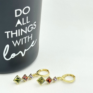 Cercei placati cu aur 18K – CRISSA Cercei placati cu aur 18K – CRISSA