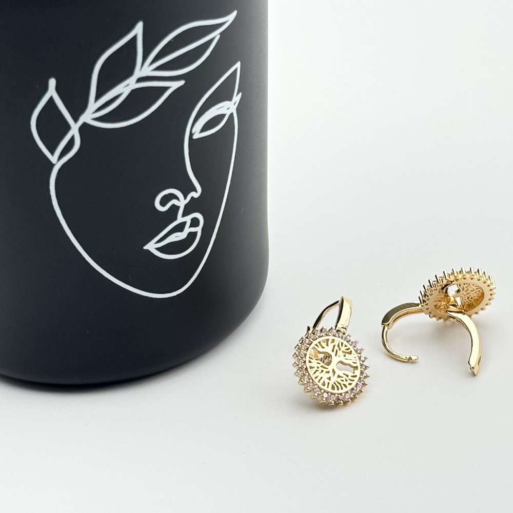 Cercei placati cu aur 18K – CRISSA Cercei placati cu aur 18K – CRISSA