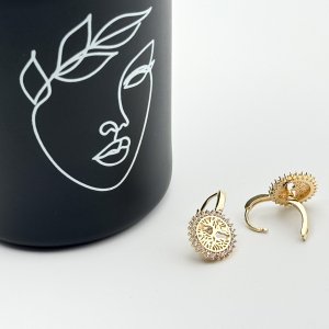 Cercei placati cu aur 18K – CRISSA Cercei placati cu aur 18K – CRISSA