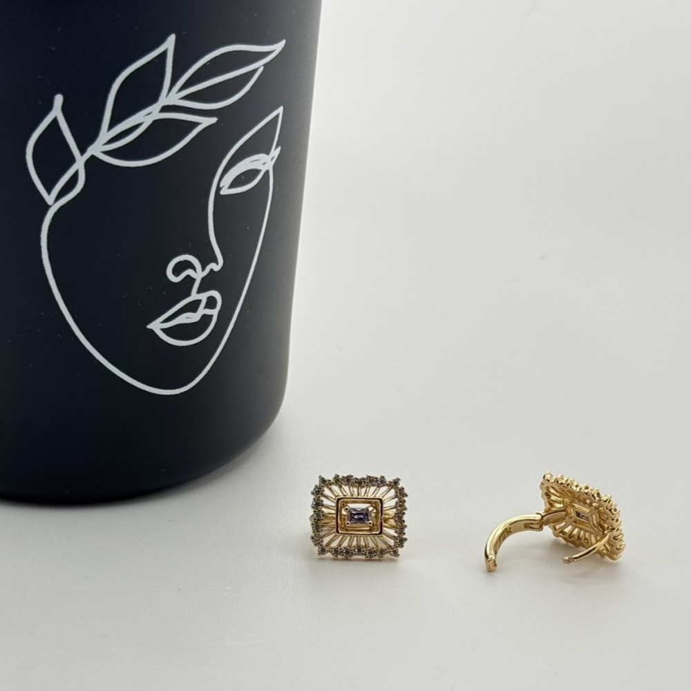 Cercei placati aur 18k cu tortite