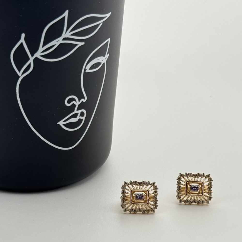 Cercei placati aur 18k cu tortite