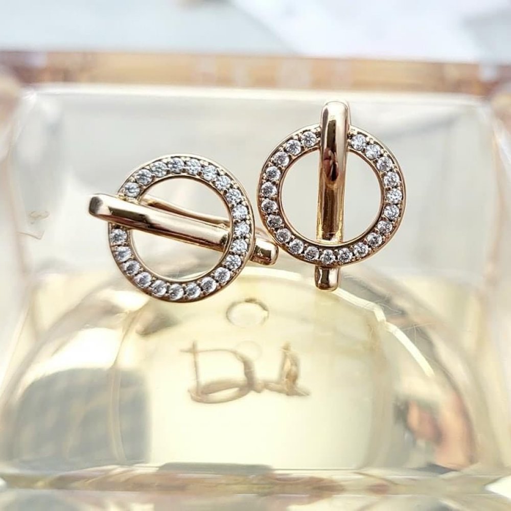 Cercei placati aur 18k cu tortite