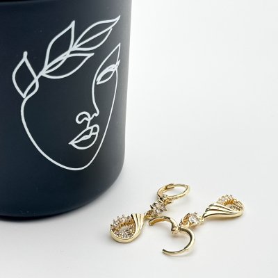 Cercei placati cu aur 18K – CRISSA