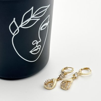 Cercei placati cu aur 18K – CRISSA