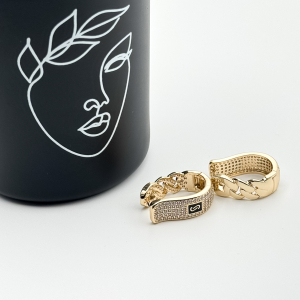 Cercei placati cu aur 18K – CRISSA