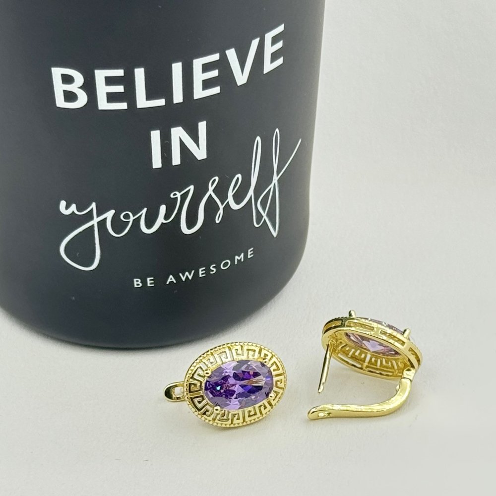 Cercei placati cu aur 18K – CRISSA Cercei placati cu aur 18K – CRISSA