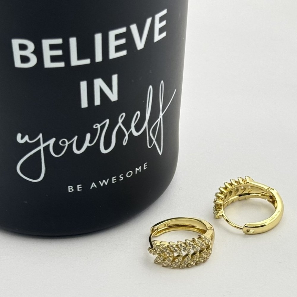 Cercei placati aur 18k dama Cercei placati aur 18k dama