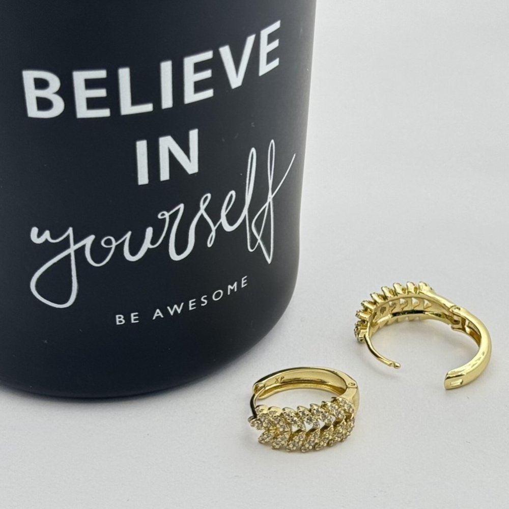 Cercei placati aur 18k dama Cercei placati aur 18k dama