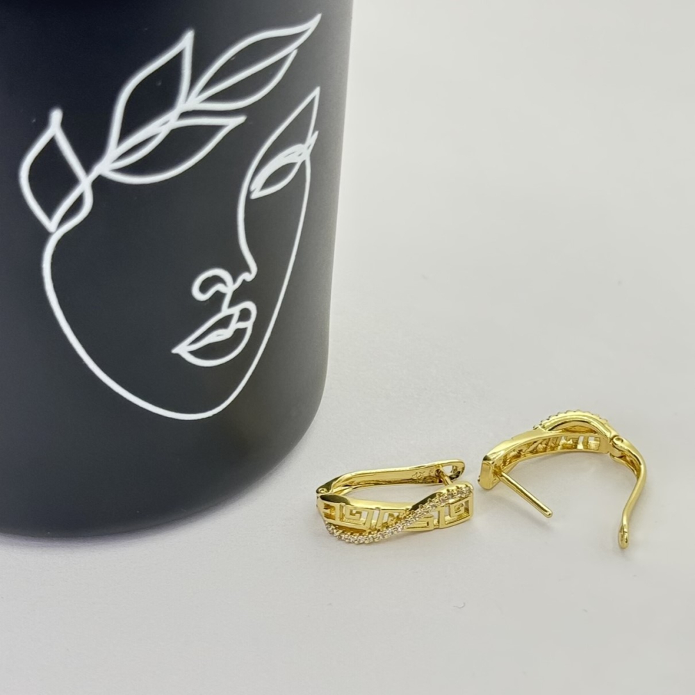 Cercei placati aur 18k dama