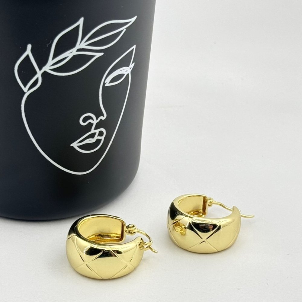 Cercei placati aur 18k dama