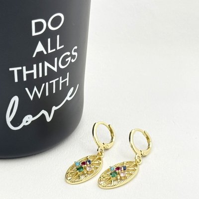 Cercei placati cu aur 18K – CRISSA