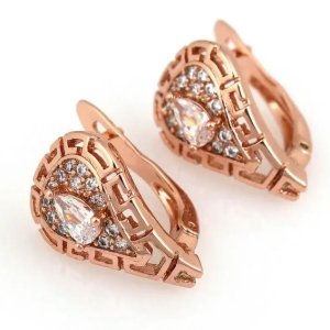 Cercei placati aur 18k design clasic