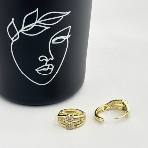 Cercei placati aur 18k design clasic