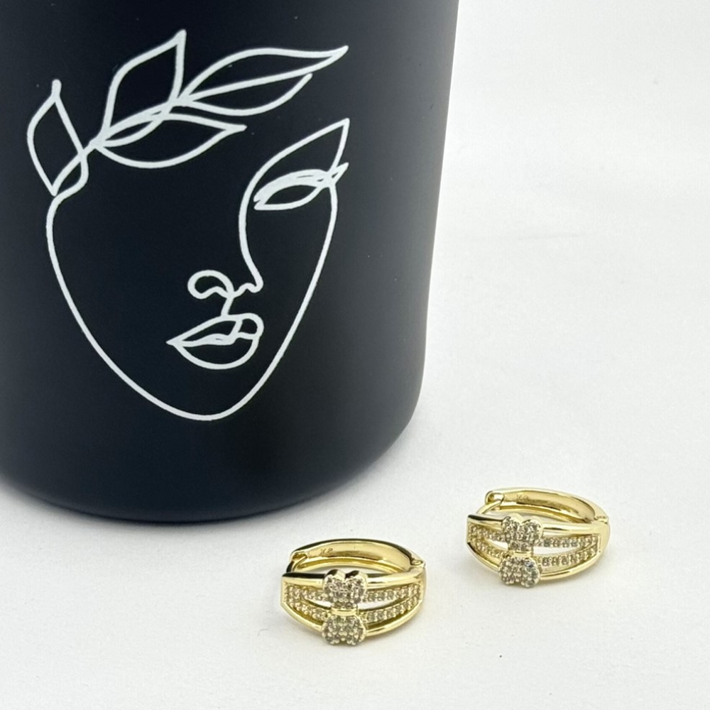 Cercei placati aur 18k design clasic
