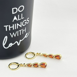 Cercei placati cu aur 18K – CRISSA Cercei placati cu aur 18K – CRISSA