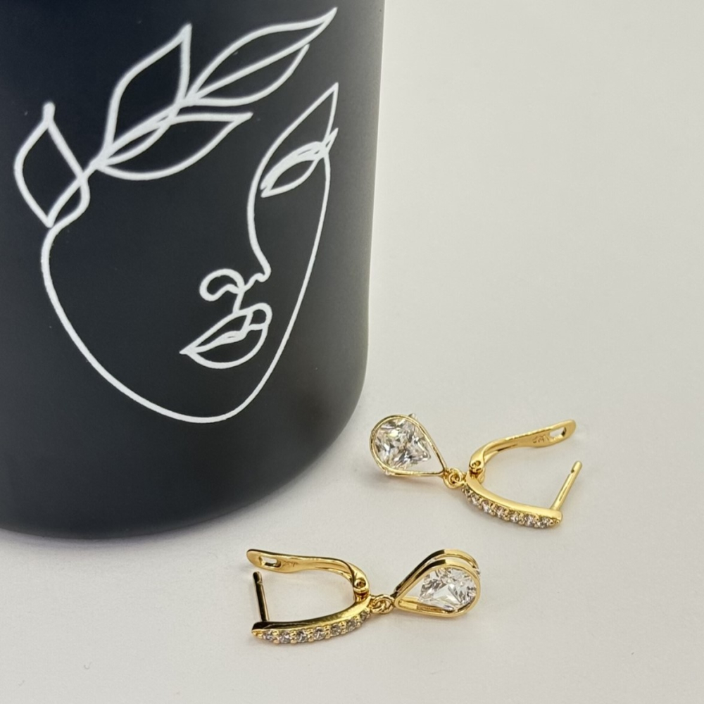 Cercei placati aur 18k eleganti