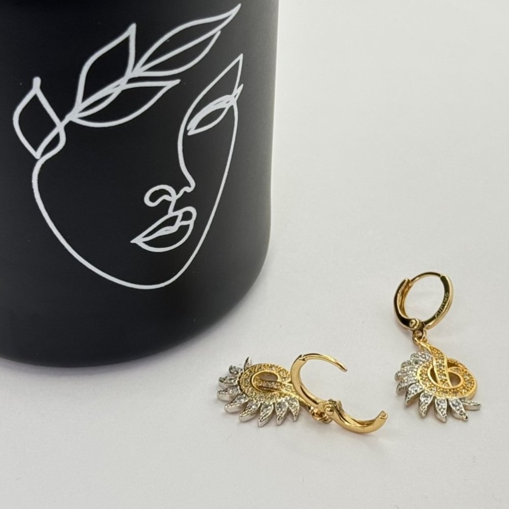 Cercei placati aur 18k eleganti