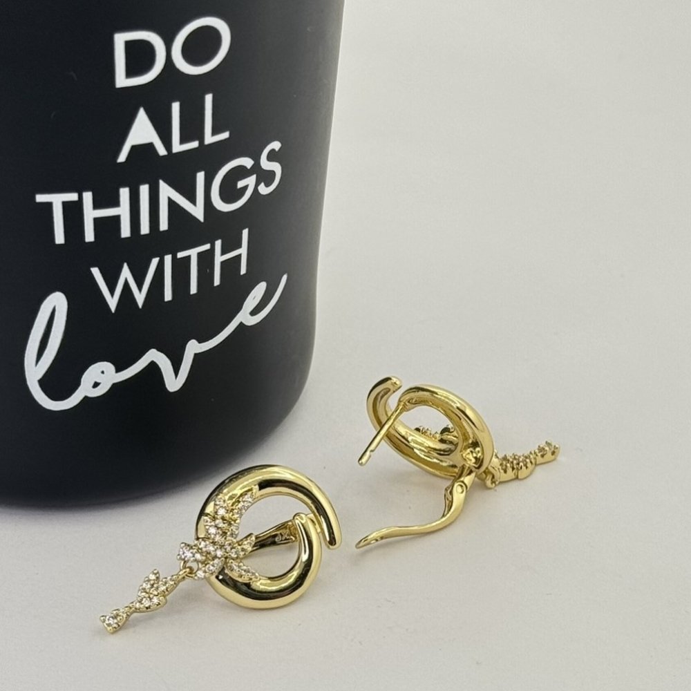 Cercei placati aur 18k eleganti
