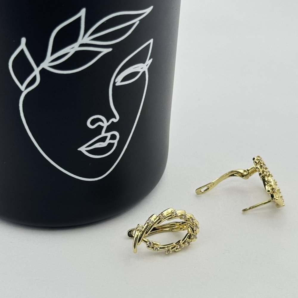 Cercei placati aur 18k eleganti