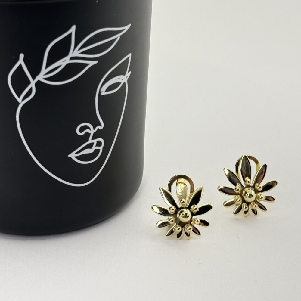 Cercei placati aur 18k florali