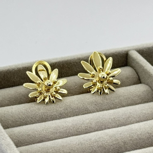 Cercei placati aur 18k florali