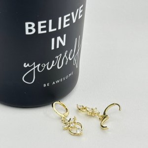 Cercei placati aur 18k florali