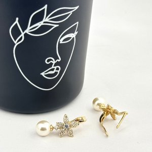 Cercei placati aur 18k florica delicata
