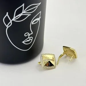 Cercei placati aur 18k galben