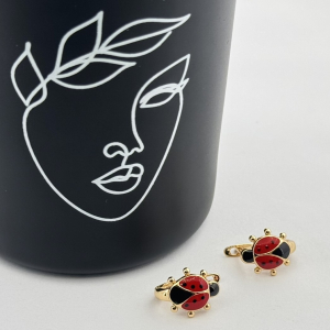 Cercei placati aur 18k gargarite