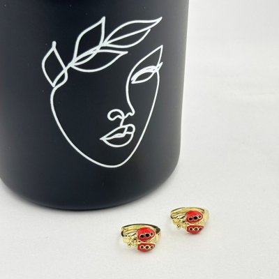 Cercei placati aur 18k gargarite