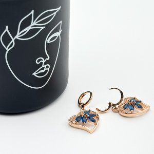 Cercei placati cu aur 18K – CRISSA Cercei placati cu aur 18K – CRISSA