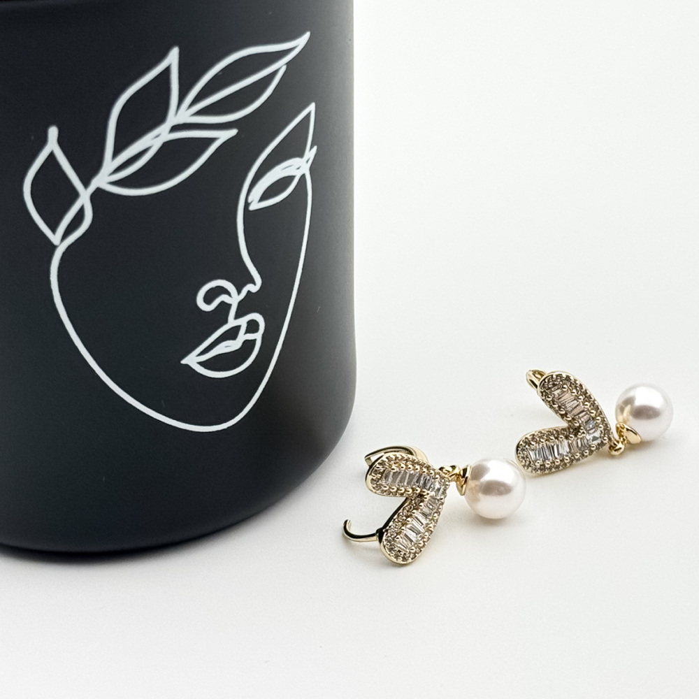 Cercei placati cu aur 18K – CRISSA Cercei placati cu aur 18K – CRISSA