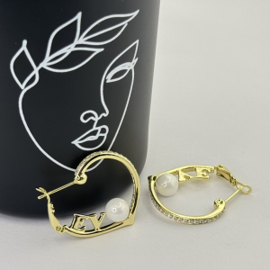Cercei placati aur 18k Love