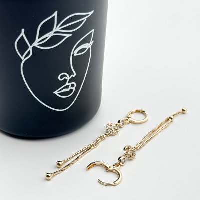 Cercei placati cu aur 18K – CRISSA Cercei placati cu aur 18K – CRISSA