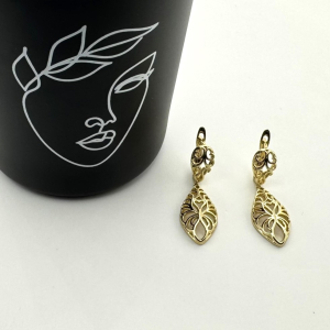 Cercei placati aur 18k lungi