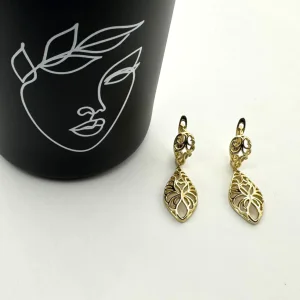 Cercei placati aur 18k lungi