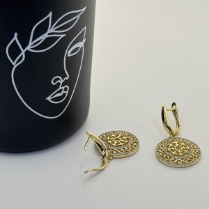 Cercei placati aur 18k lungi