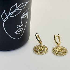 Cercei placati aur 18k lungi