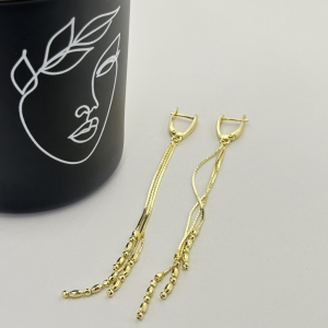 Cercei placati aur 18k lungi