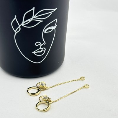 Cercei placati aur 18k lungi