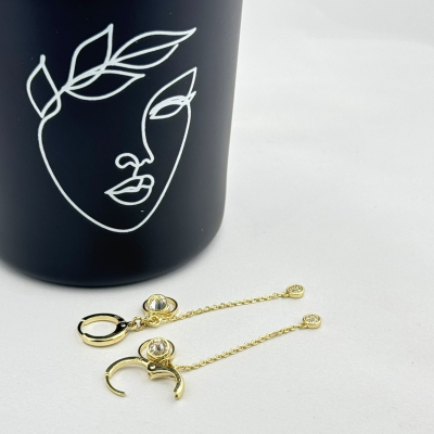 Cercei placati aur 18k lungi