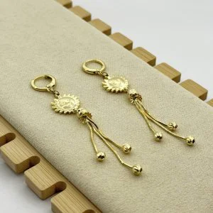 Cercei placati aur 18k lungi