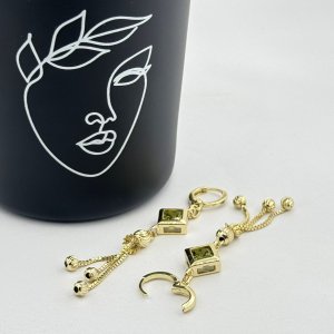 Cercei placati aur 18k lungi Cercei placati aur 18k lungi