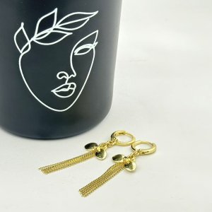 Cercei placati aur 18k lungi Cercei placati aur 18k lungi