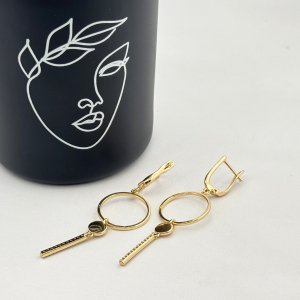 Cercei placati aur 18k lungi Cercei placati aur 18k lungi