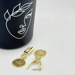 Cercei placati cu aur 18K – CRISSA Cercei placati cu aur 18K – CRISSA