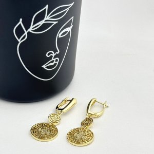 Cercei placati cu aur 18K – CRISSA Cercei placati cu aur 18K – CRISSA