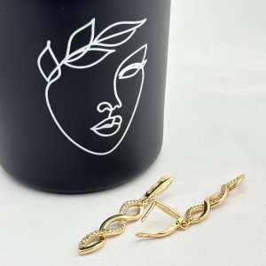 Cercei placati cu aur 18K – CRISSA Cercei placati cu aur 18K – CRISSA