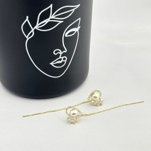Cercei placati cu aur 18K – CRISSA Cercei placati cu aur 18K – CRISSA